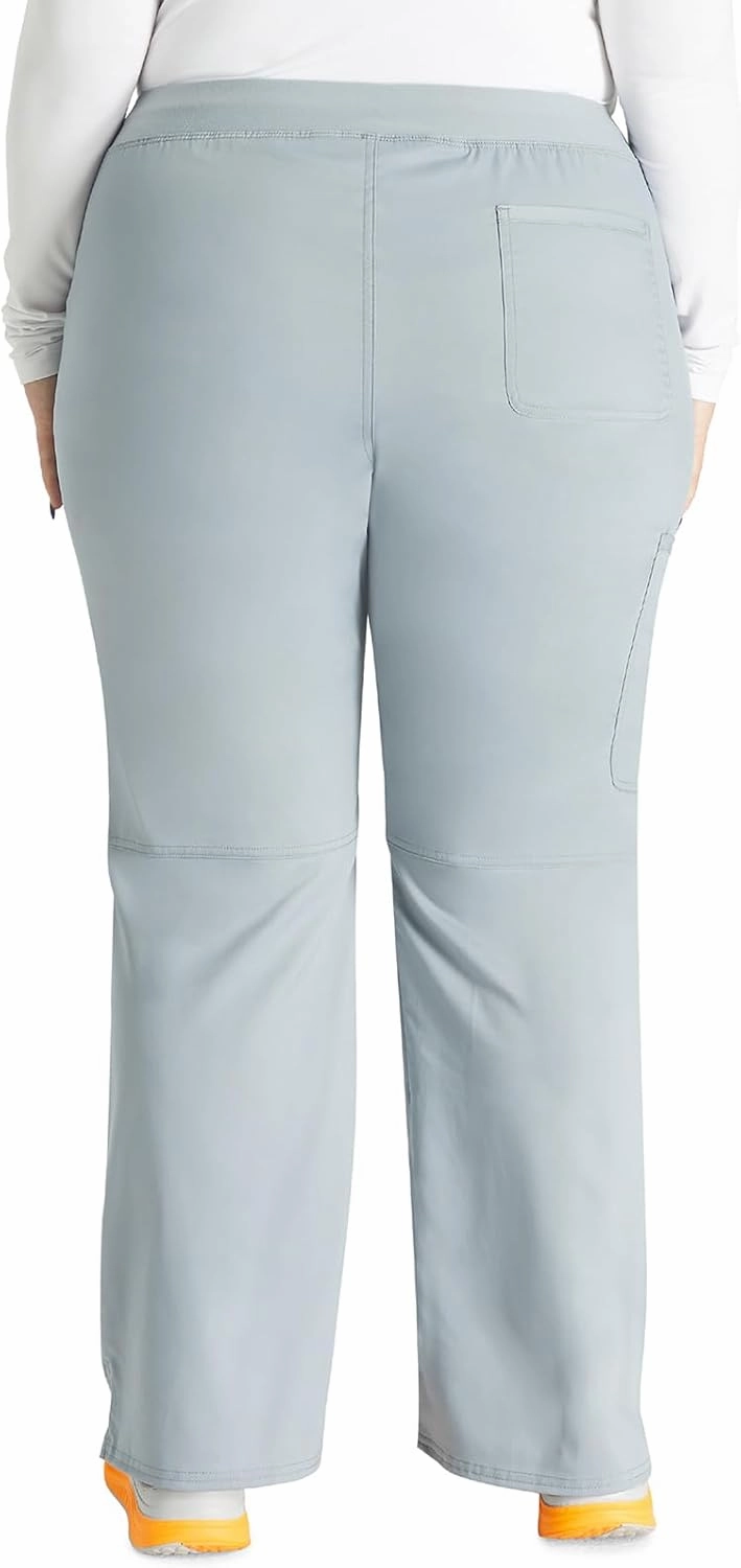 Cherokee Scrub Set For Women, Modern Classic Fit Mock Wrap Top WW610 With Mid Rise, Straight Leg Pant WW110