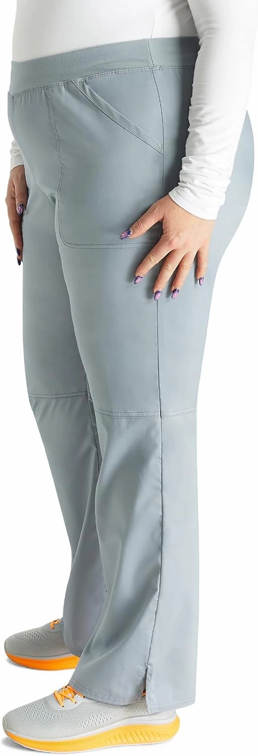 Cherokee Scrub Set For Women, Modern Classic Fit Mock Wrap Top WW610 With Mid Rise, Straight Leg Pant WW110