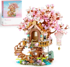 Cherry Blossom Bonsai Tree Building Sets, Japanese Tree House Model Sets for Adults, 1149 PCS Mini Bricks Creative Gifts for Teens Girls 12 