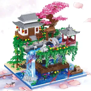 Cherry Blossom Bonsai Tree Building Sets,Micro Mini Building Blocks kit, 3320pcs Mini Bricks Chinese Famous Fable Architecture Kits, Educational Toys Gift for Kids