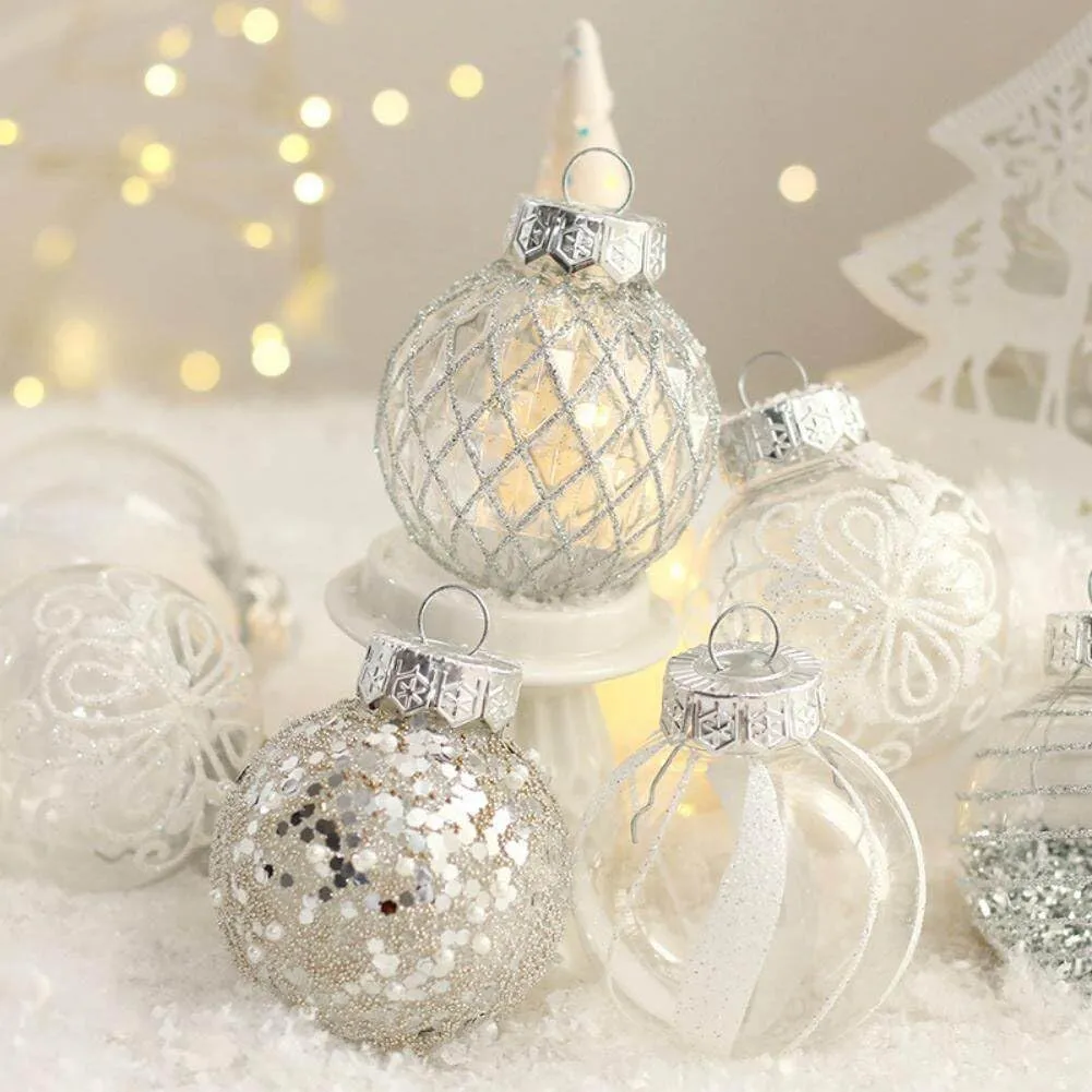 Christmas Ornaments Balls, 25pcs, Mixed (Painted, Mirrored, Electroplated) Plastic, Perfect for Christmas Tree Decoration