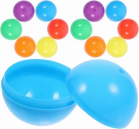 Ciieeo 50pcs Plastic Fillable Ornaments 45mm Ball Vending Machine Capsules Empty Colored Round Capsules Twisted Ball Containers Fillable Bauble Sphere for Prizes Party Favors