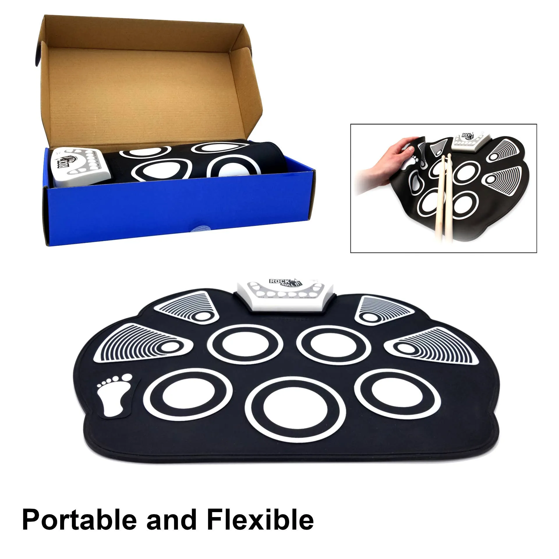 Classic Drum Toy - Electronic Silicone Pad   Bass/Hi Hat Pedals