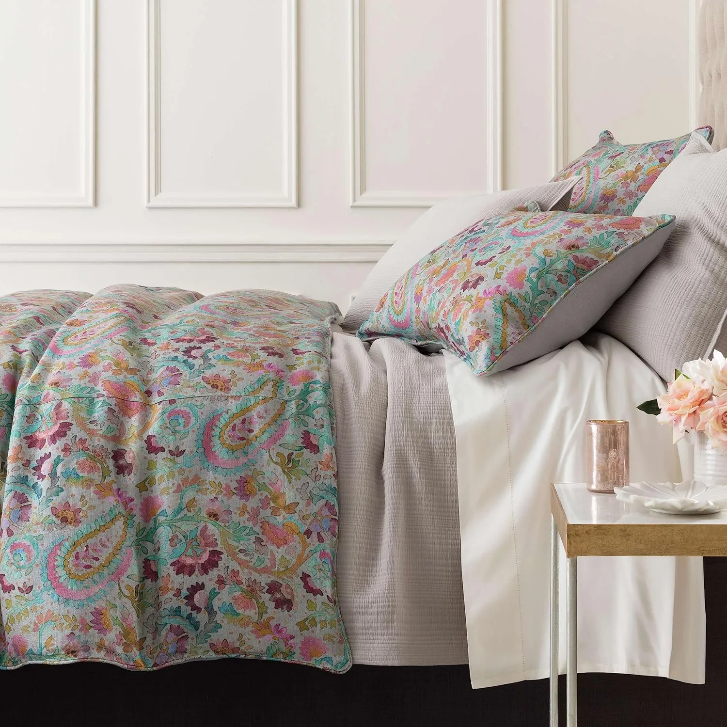 Classic Hemstitch Ivory Sheet Set, California King Size, Ivory Solid Pattern