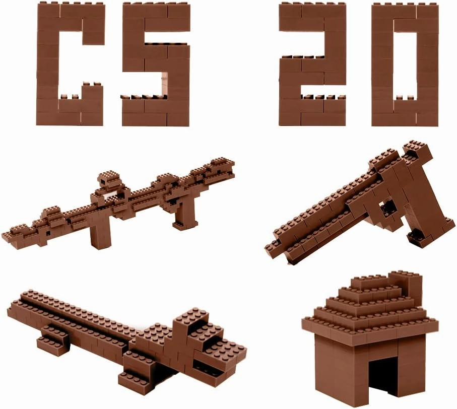 Classic Building Bricks, 200 Piece 2x4 Building Blocks STEM Creative Building Toys Compatible with All Major Brands, MOC Building Bricks DIY Play Set for Kids Age 6  (Brown)
