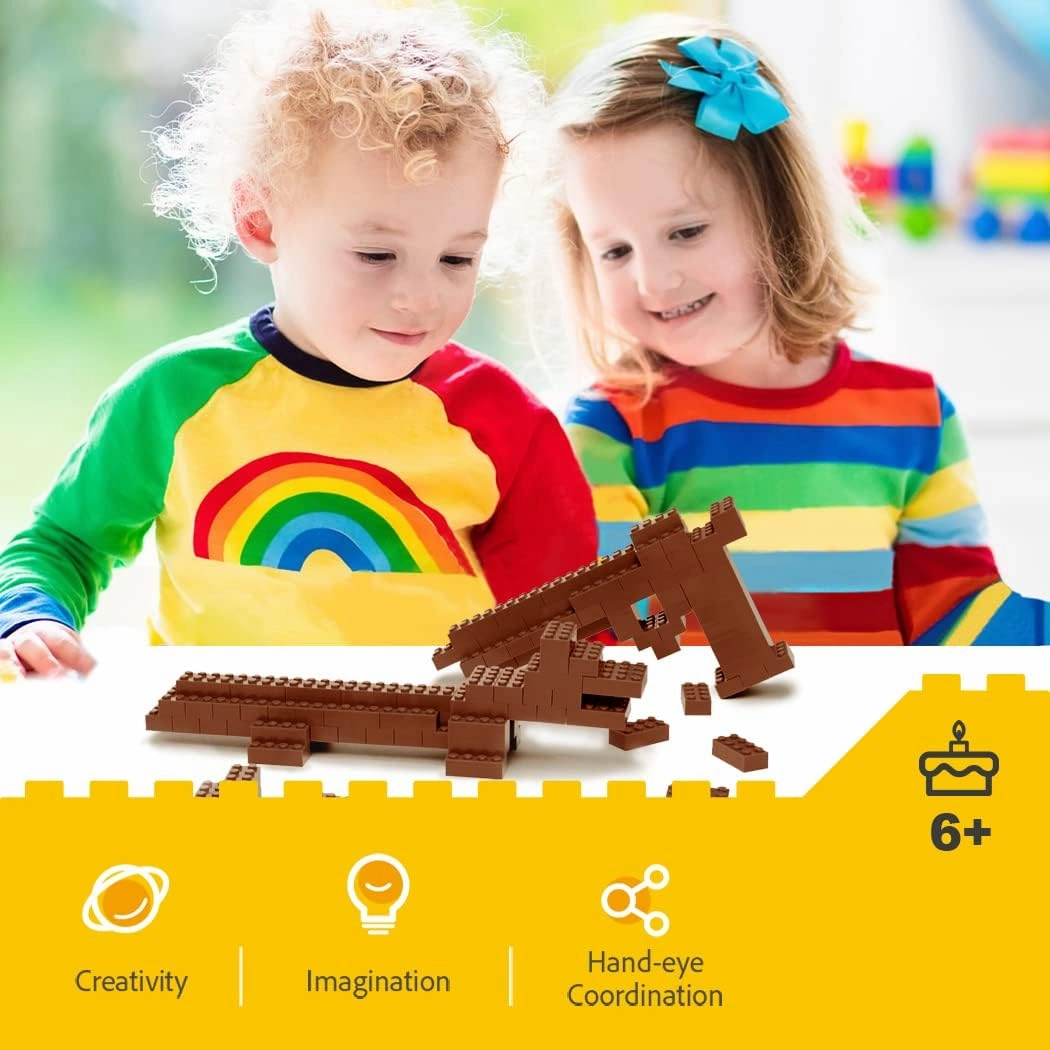 Classic Building Bricks, 200 Piece 2x4 Building Blocks STEM Creative Building Toys Compatible with All Major Brands, MOC Building Bricks DIY Play Set for Kids Age 6  (Brown)