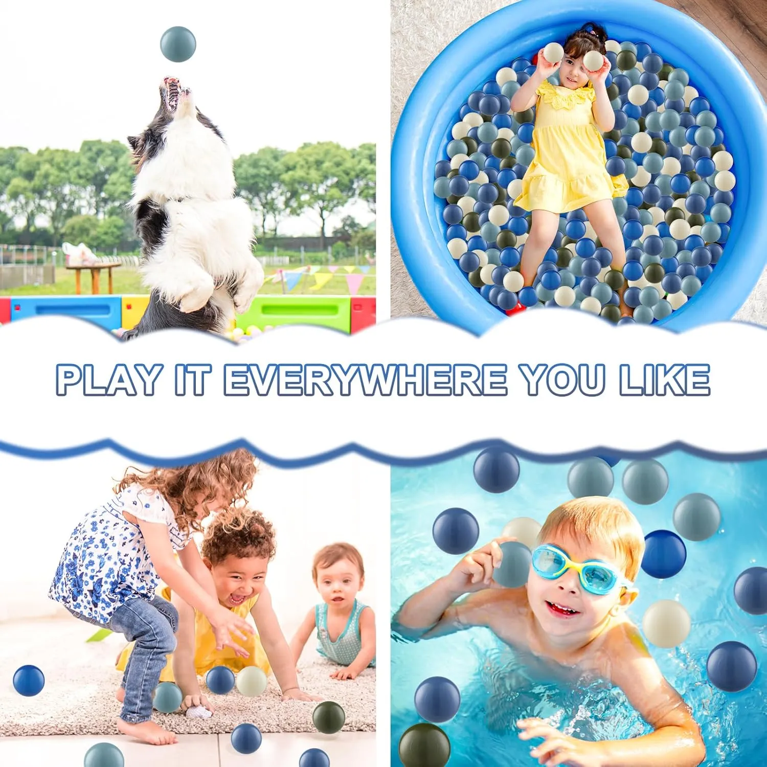 Clear Ball Pit Balls - Crush Proof Plastic Toy Balls for Boys and Girls