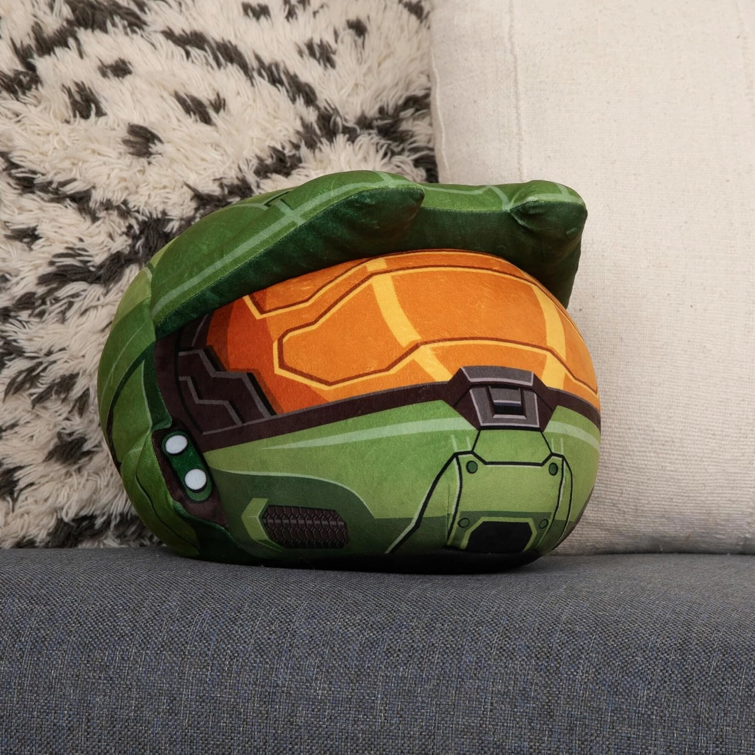 Club Mocchi Mocchi- Halo Plush - Master Chief Helmet Plushie - Collectible Figures - Soft Squishy Pop Culture and Video Game Toys - 15 Inch