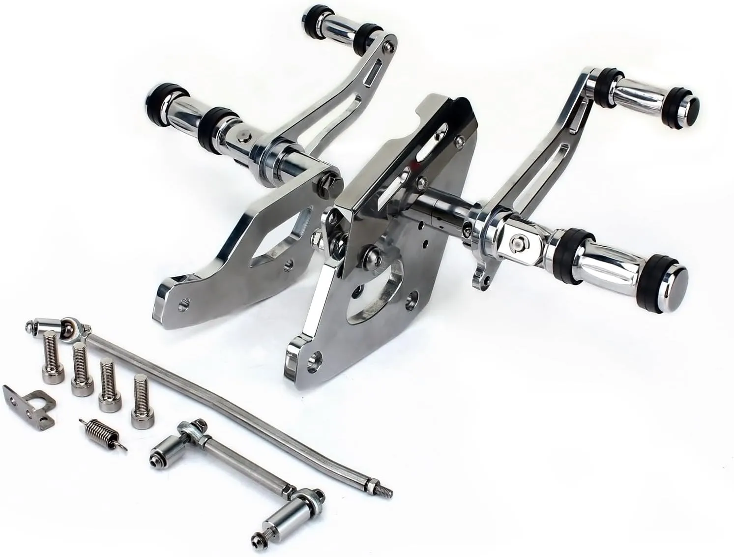 CNC 4" Forward Controls Foot pegs for Kawasaki Vulcan 900 Classic Custom 2006-2023 Silver