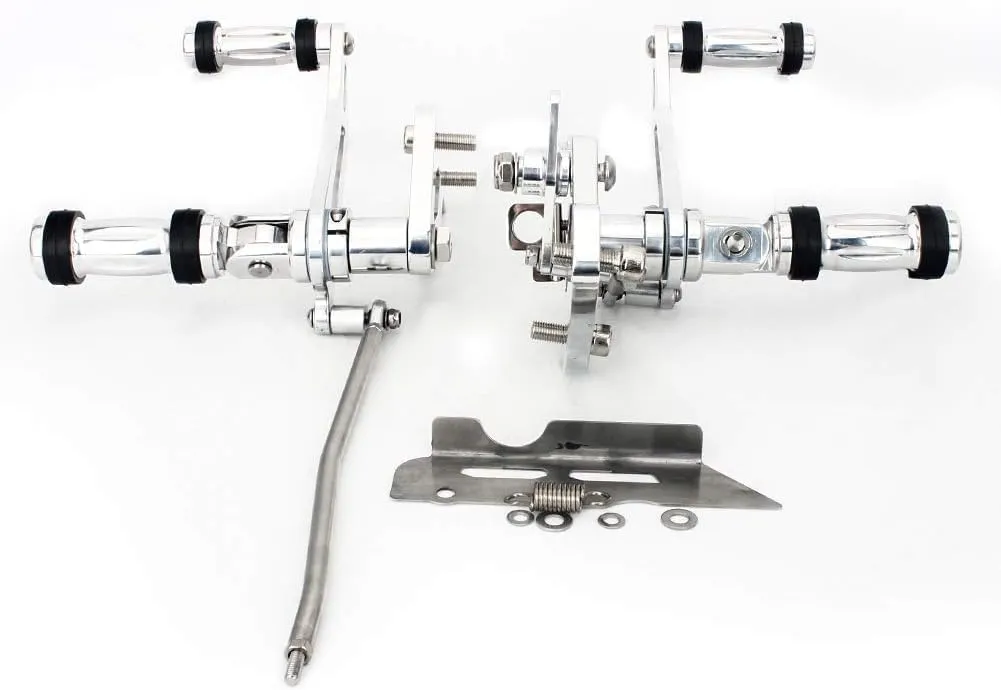 CNC 4" Forward Controls Foot pegs for Kawasaki Vulcan 900 Classic Custom 2006-2023 Silver