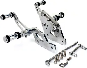 CNC 4" Forward Controls Foot pegs for Kawasaki Vulcan 900 Classic Custom 2006-2023 Silver