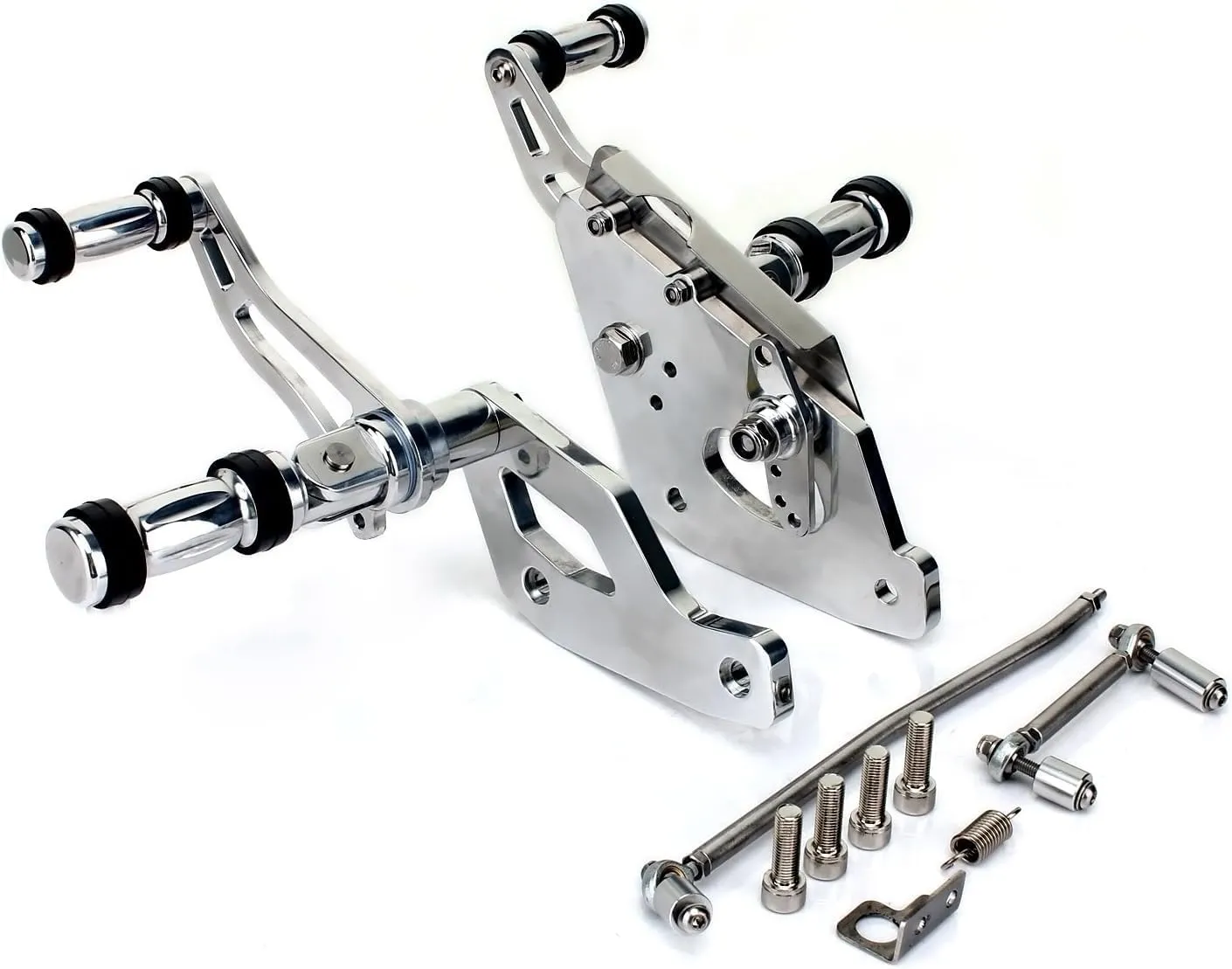 CNC 4" Forward Controls Foot pegs for Kawasaki Vulcan 900 Classic Custom 2006-2023 Silver