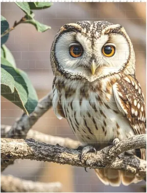Coffee Bean Owl Building Block Puzzle Personalized Building Bricks for Adults Square Shaped Block Puzzle Building Valentine's Day Gifts for Home Decor Brick Puzzle
