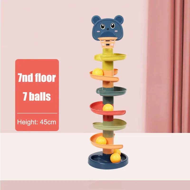 Colorful Spin Track Ball Tower for Early Learning