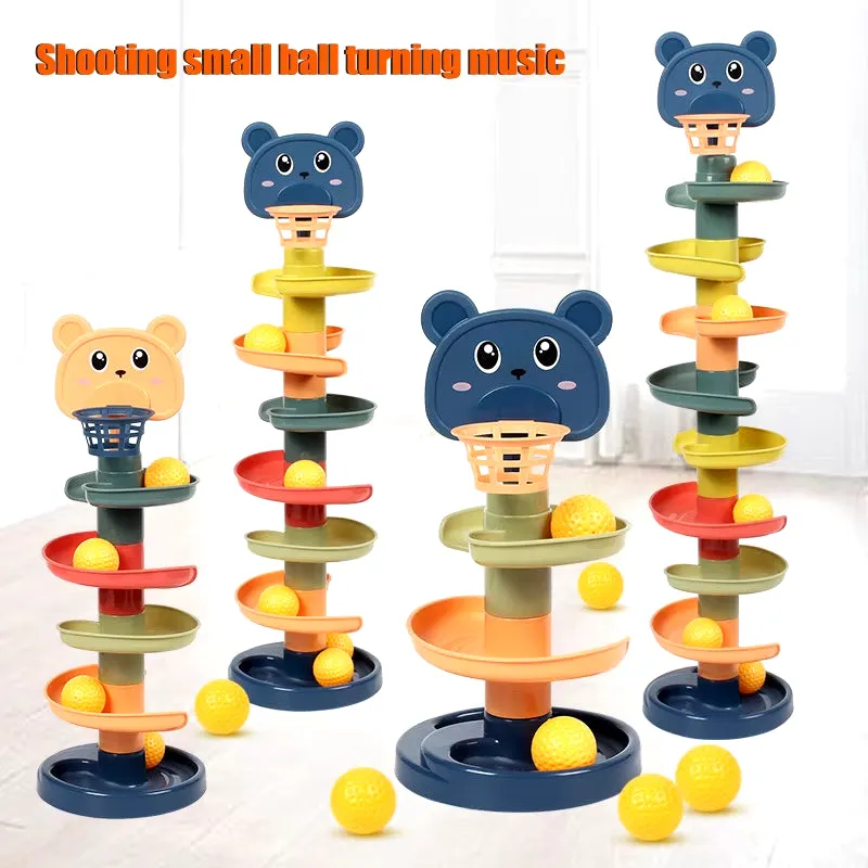 Colorful Spin Track Ball Tower for Early Learning