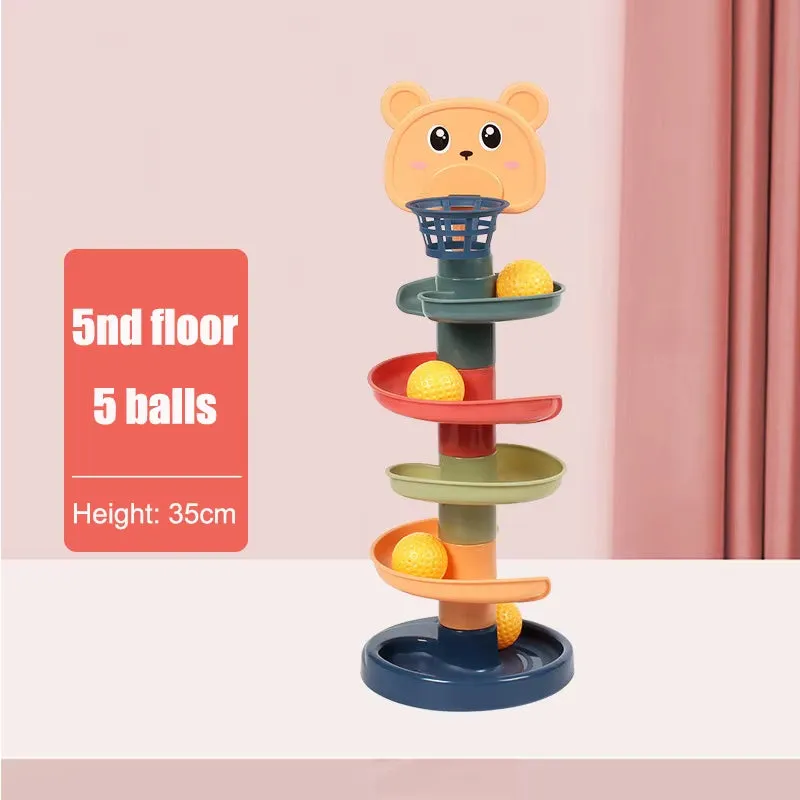 Colorful Spin Track Ball Tower for Early Learning