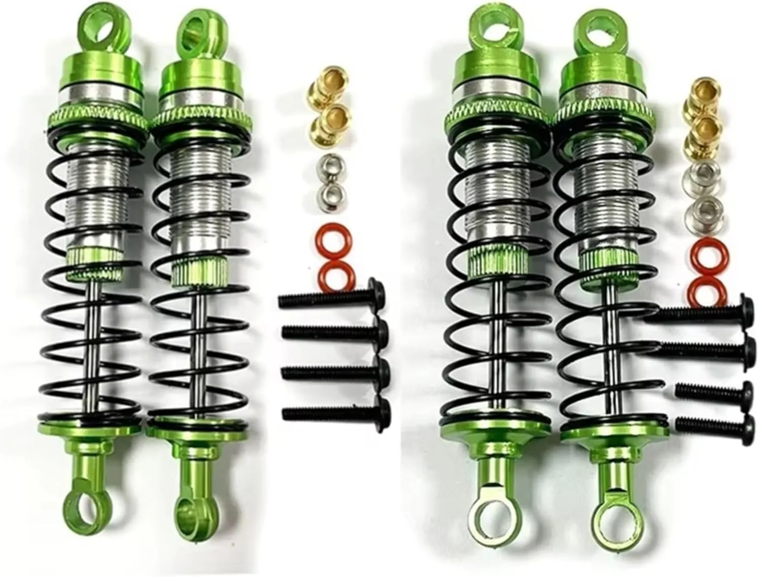 Compatible With Losi For Mini-T 2.0 For Mini-B 1/16 1/18 RC Car Upgrades Parts Metal Front And Rear Shock Absorber Damper RC Shocks Damper(Green)