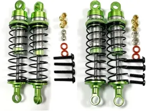 Compatible With Losi For Mini-T 2.0 For Mini-B 1/16 1/18 RC Car Upgrades Parts Metal Front And Rear Shock Absorber Damper RC Shocks Damper(Green)