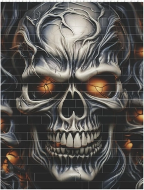 Cool Evil Skull Building Block Puzzle Personalized Building Bricks Block Puzzle Building Family Keepsake DIY Brick Block Puzzles Valentine's Day Gifts for Home Decor Brick Puzzle