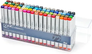 Copic Classic Alcohol Markers, 72pc Set A (Discontinued Model: EAN 4511338002230)