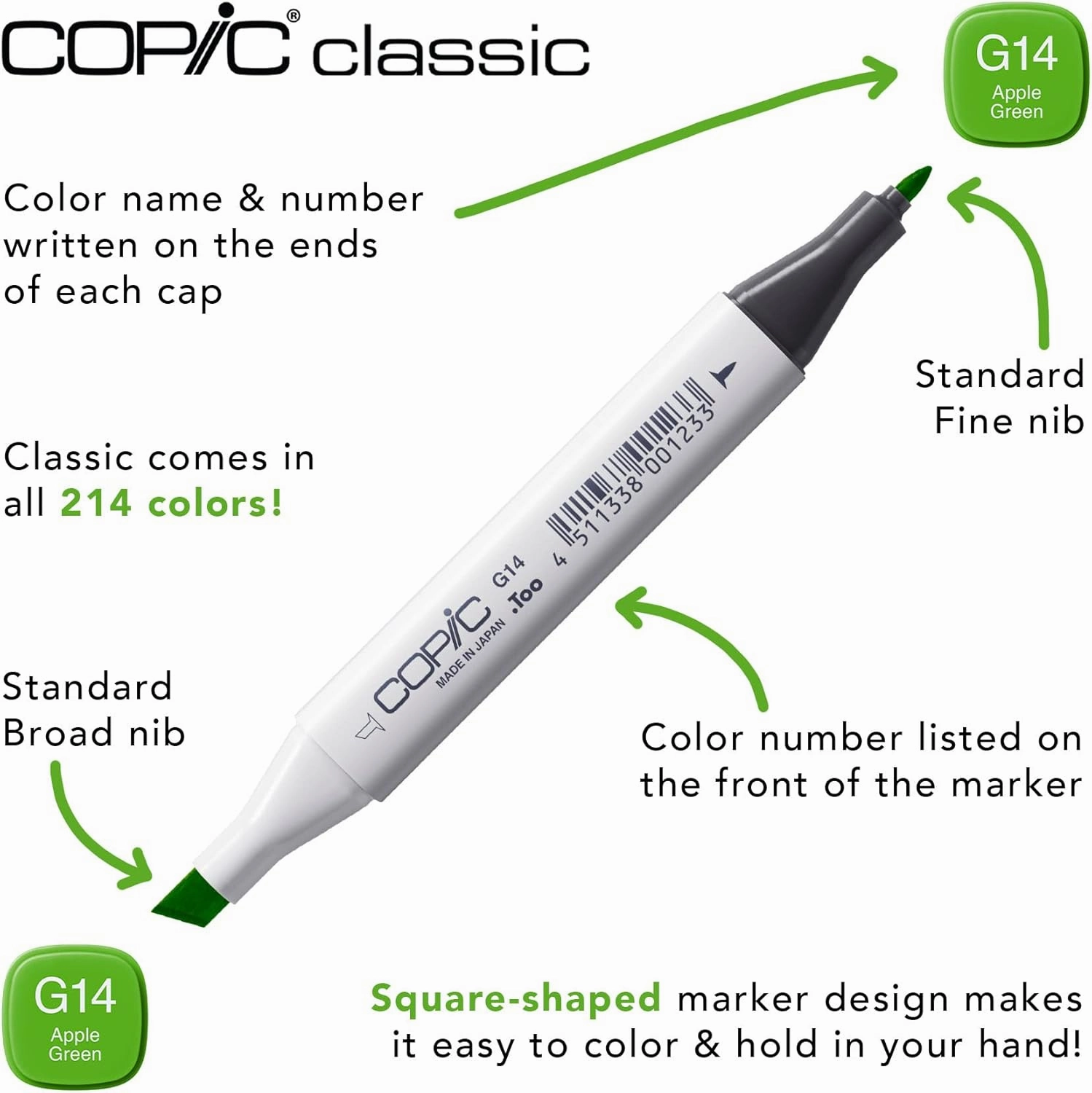 Copic Classic, Alcohol-Based Markers, 36pc Set, Basic (Discontinued Model: EAN 4511338002216)