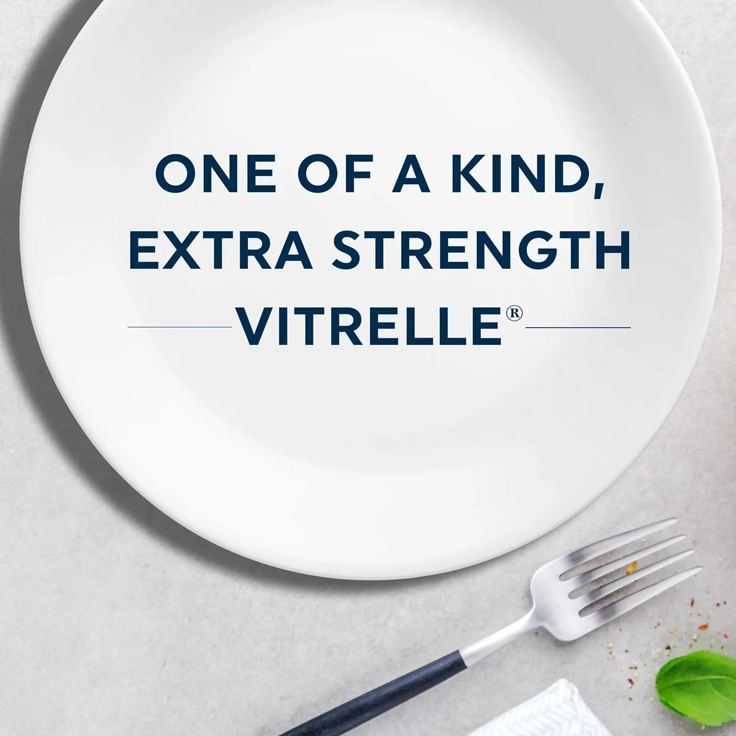 Corelle Vitrelle 6-Piece Salad Plates Set, Triple Layer Glass and Chip Resistant, 8-1/2-Inch Lightweight Round Plates, Winter Frost White