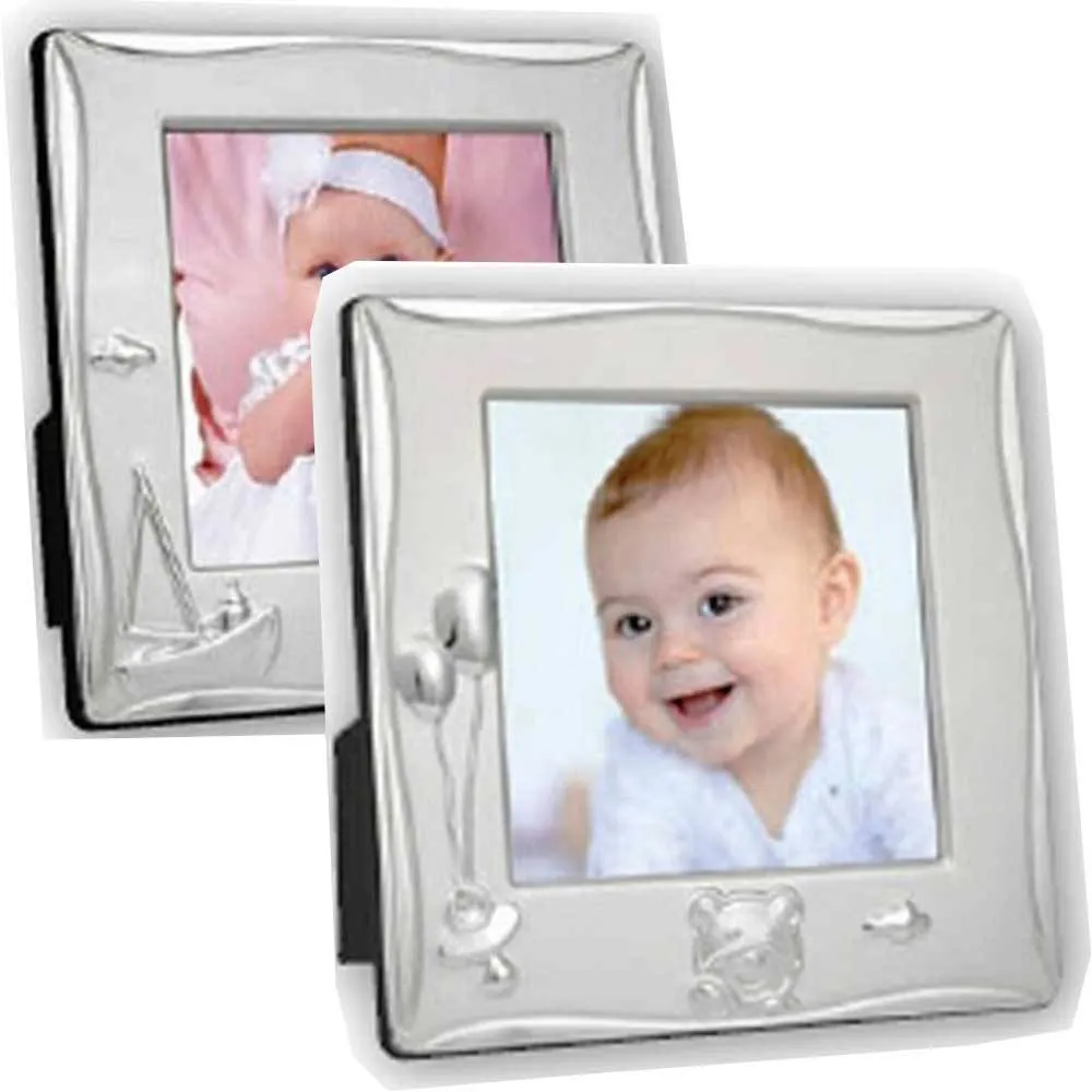Cornice Baby Silver Plated 3.25x3.25 Photo Frame - Balloon