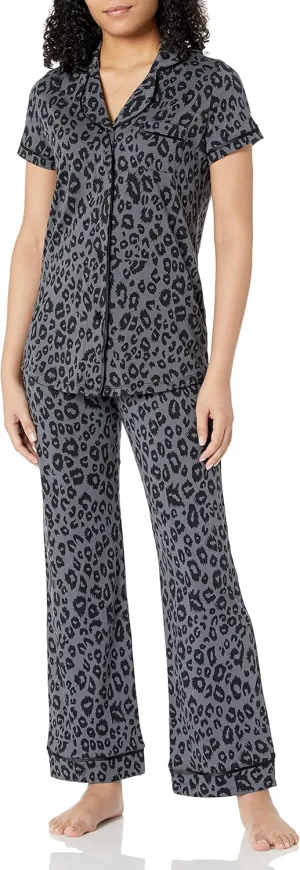 Cosabella Women's Bella Printed Short Sleeve Top & Boxer Pajama Set
