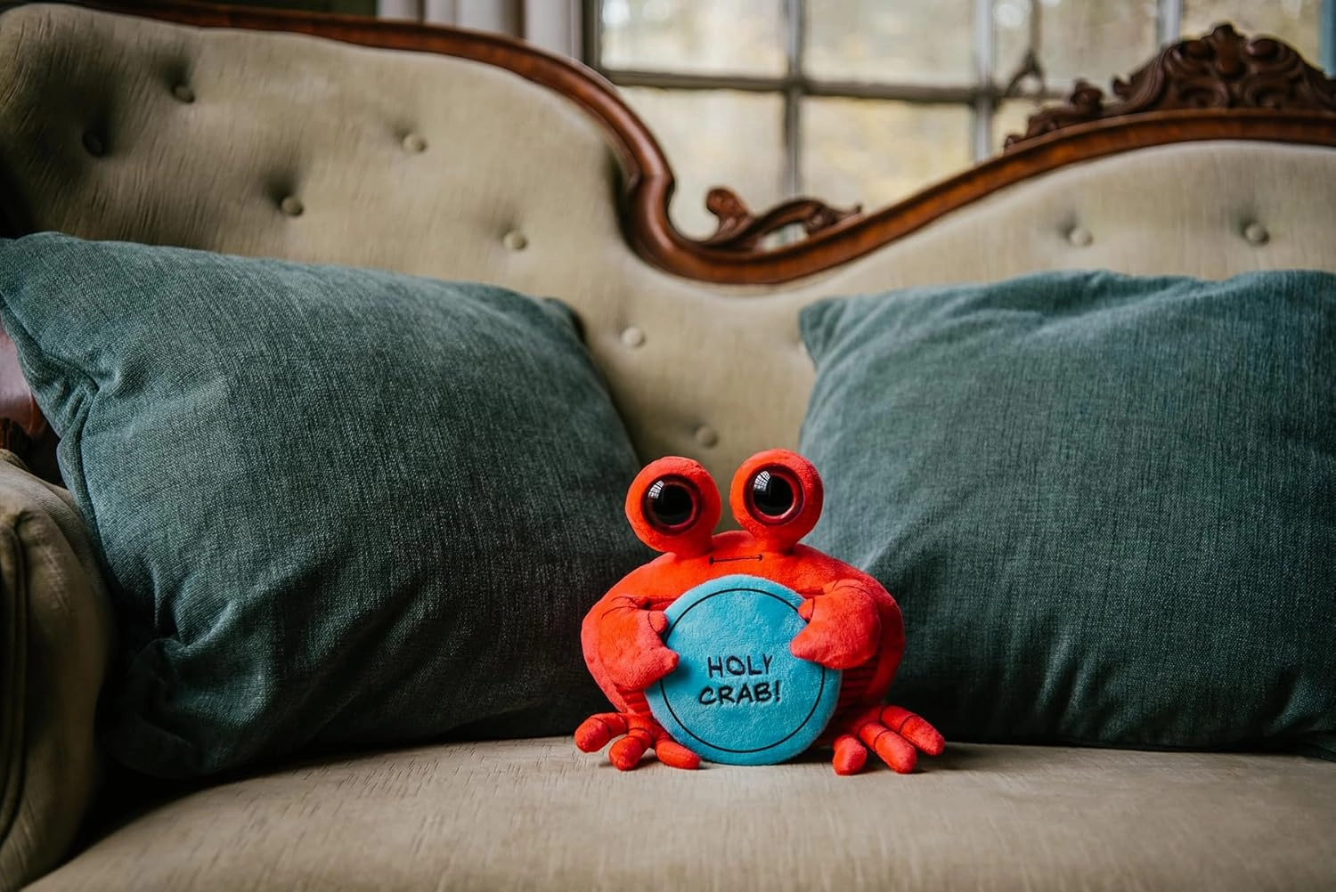 Crab Plushie - Holy Crab! Sassy Crab Plush, Gift for Animal Lovers, Cute Plush Toy for Gifting