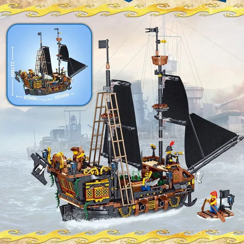 Creator MOC Ideas Pirate Ship MINI Bricks Toys 01041