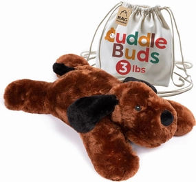 Cuddle Buds 3lbs Weighted Dog Stuffed Animal for Sensory Needs, 20'' Plush Dog, Weighted Stuffed Animals for Adults, Soft Plushie Toy