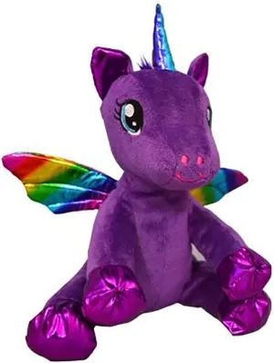 Cuddly Soft 8 inch Stuffed Luna The Purple Winged Unicorn. We Stuff 'em. You Love 'em!