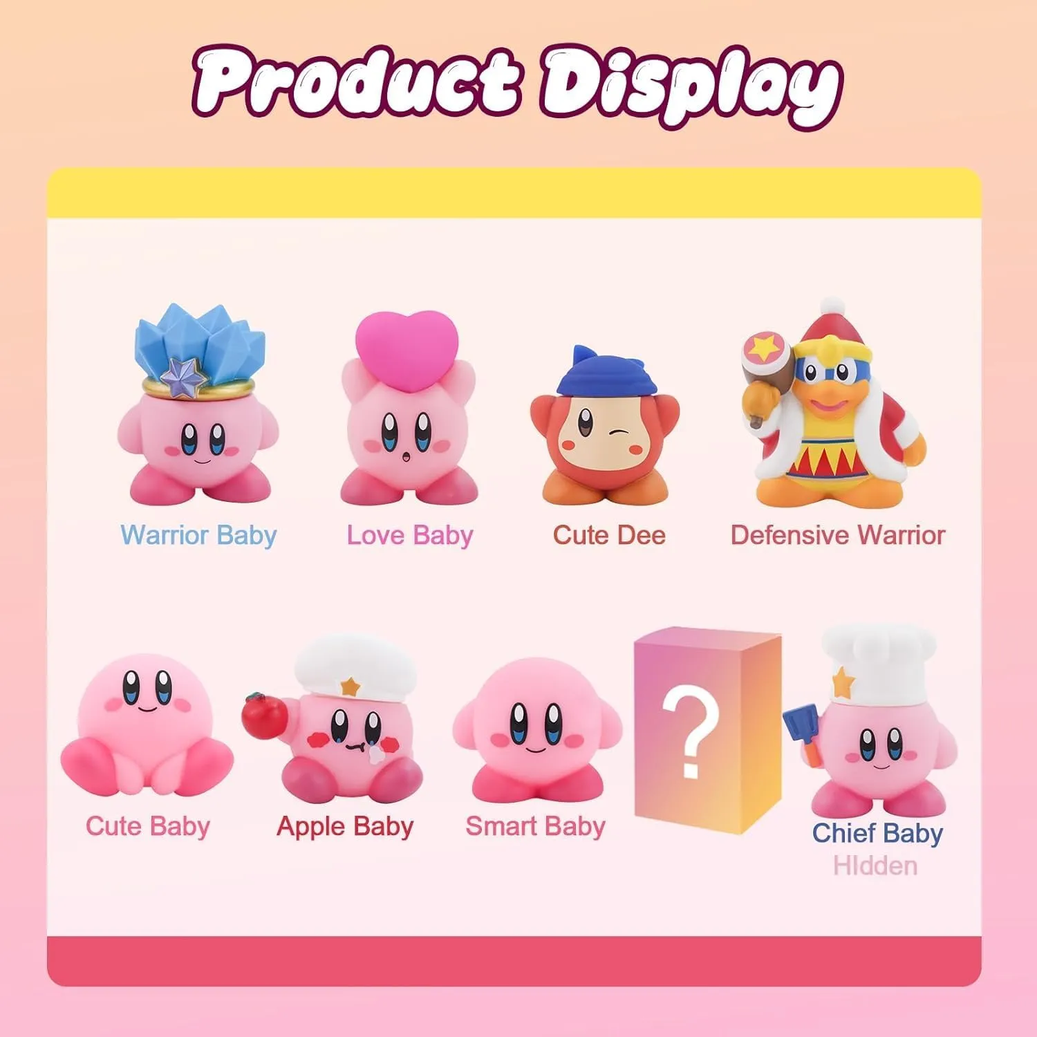 Cute Catoon Figures Set Mystery Box, Battle Series Kawaii Catoon Blind Boxes Random Design Action Figures Home Decor Collectible Toys Birthday GIF(8PCS)