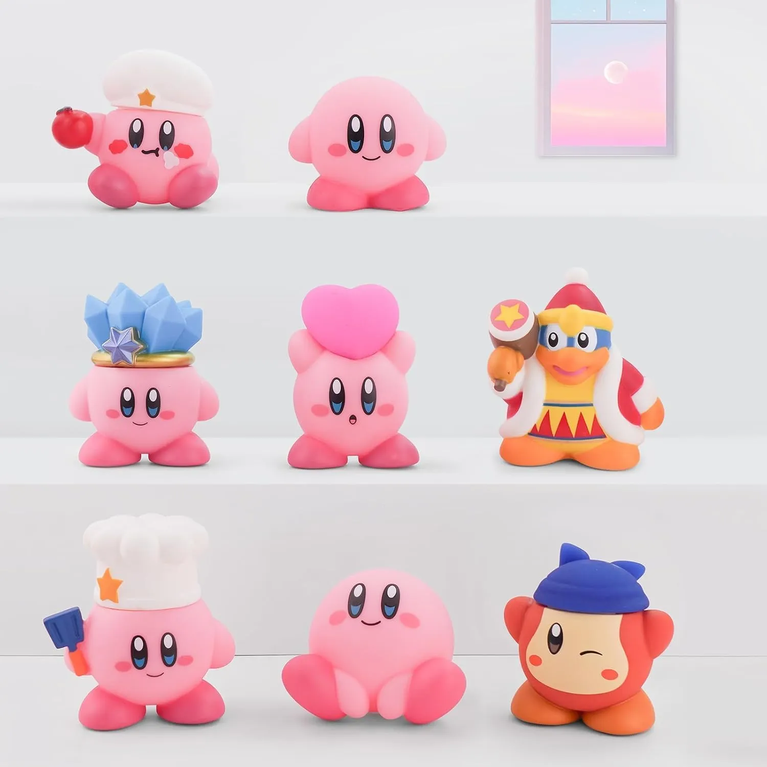 Cute Catoon Figures Set Mystery Box, Battle Series Kawaii Catoon Blind Boxes Random Design Action Figures Home Decor Collectible Toys Birthday GIF(8PCS)