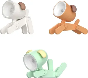 Cute Night Light for Kids, Mini Led Table Desk Lamp, Decorative Lamp Indoor Nightstand, Animal Pet Nightlights, Christmas Decorate Birthday Gifts for Children, Students (Dog 3 Colors-B)