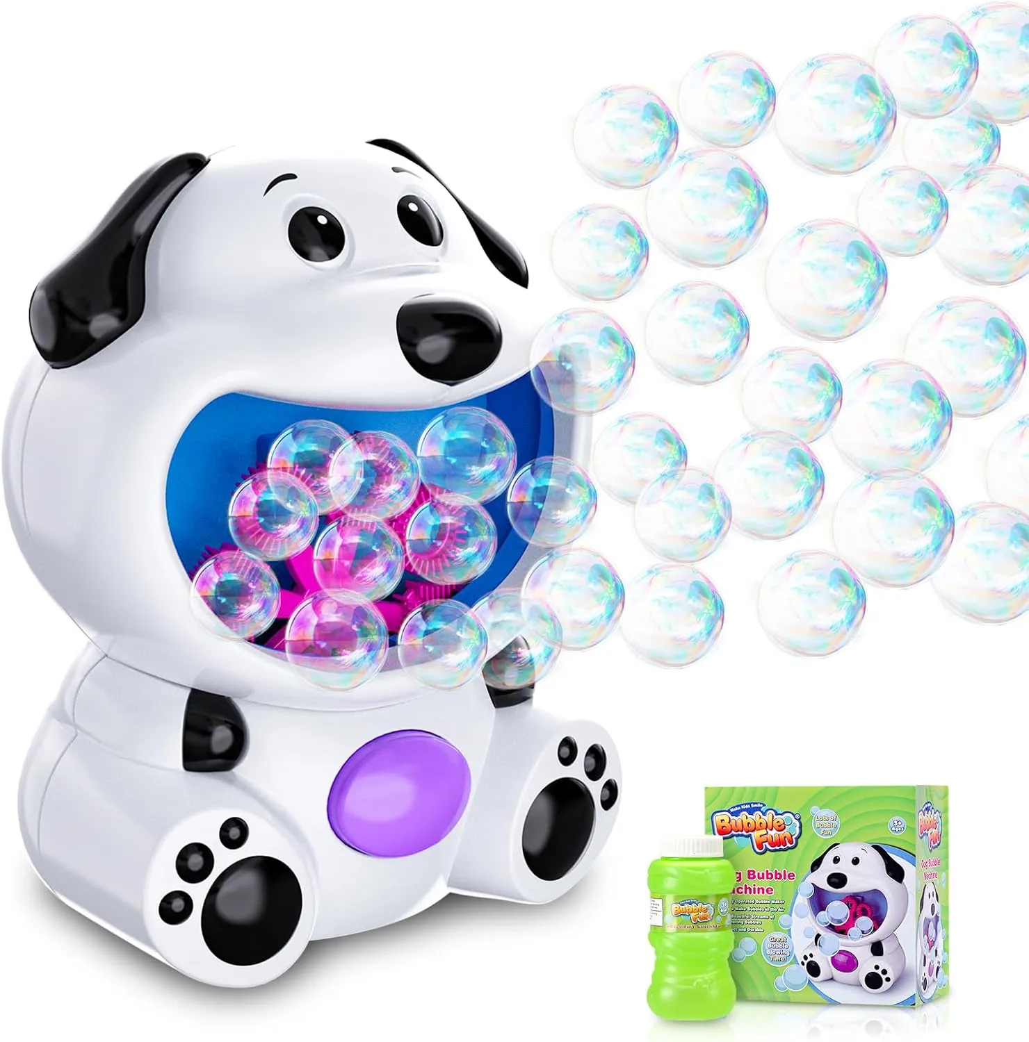 Cute Puppy Bubble Machine for Kids & Pet | Electric Auto Bubbles Blower with 4oz Solution | Gift for Children, Perfect Birthday & Party Bubble Maker Toy