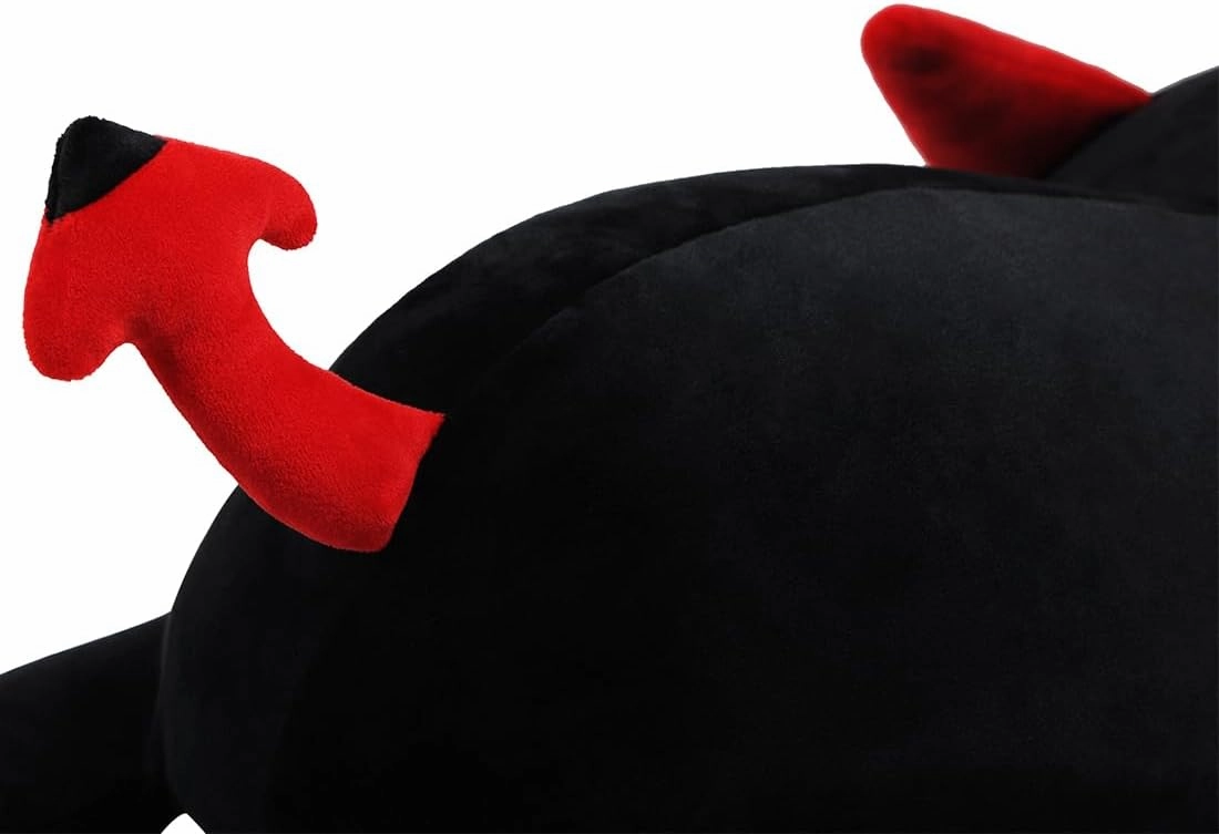 Cute Black Cat Plush Toy Soft Stuffed Animal Kitten Hugging Pillow Kawaii Plushie Kitty Toy for Kids Gift, 19.7"