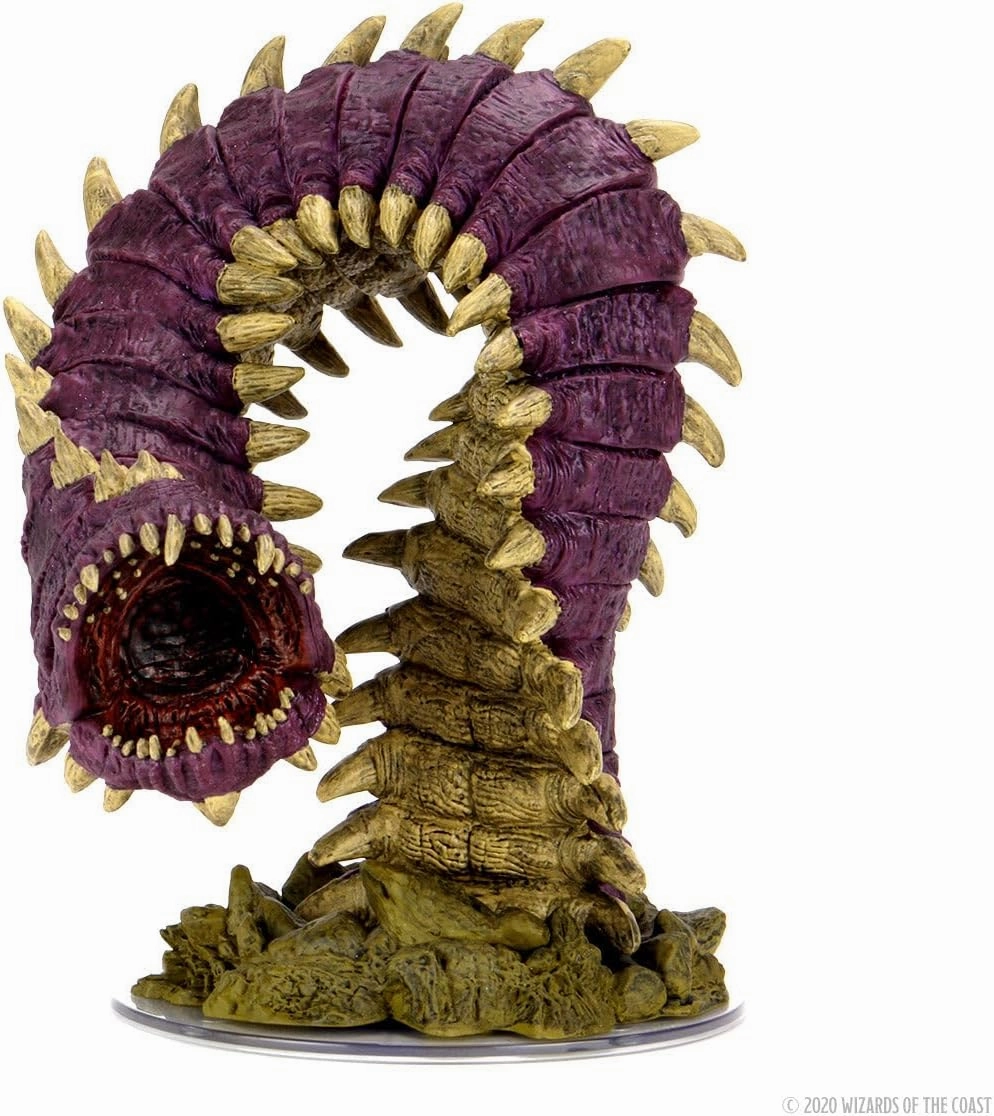 D&D Icons of The Realms: Fangs and Talons - Purple Worm Premium Set | WizKids