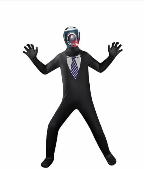 Daddy's New Fishing Buddy Boys Gaming Party Onesie Halloween Game Camera Costume for kid With Mask