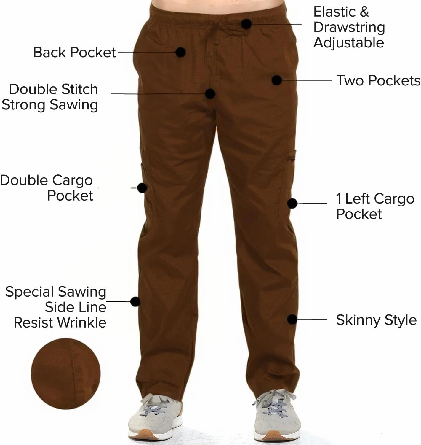 Dagacci Scrubs Medical Uniform Women and Man Scrubs Set Medical Scrubs Top and Pants
