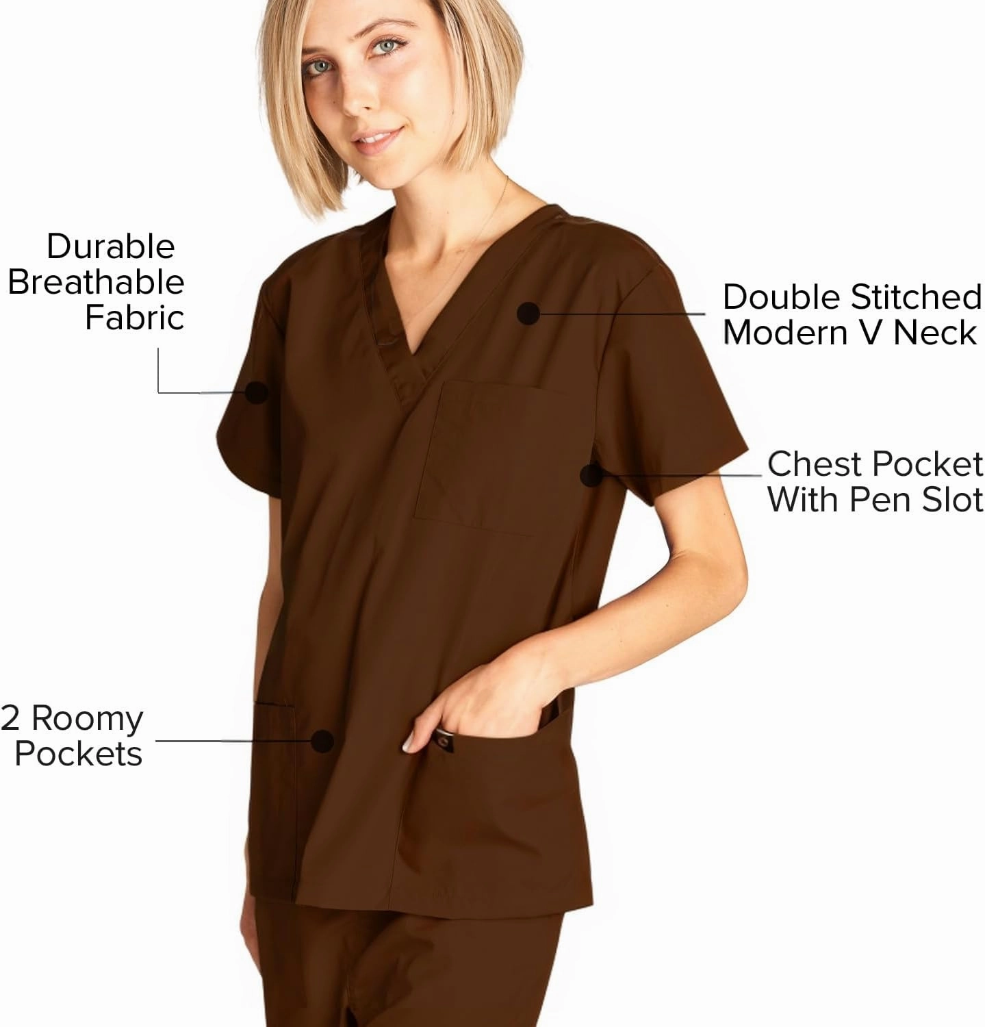 Dagacci Scrubs Medical Uniform Women and Man Scrubs Set Medical Scrubs Top and Pants