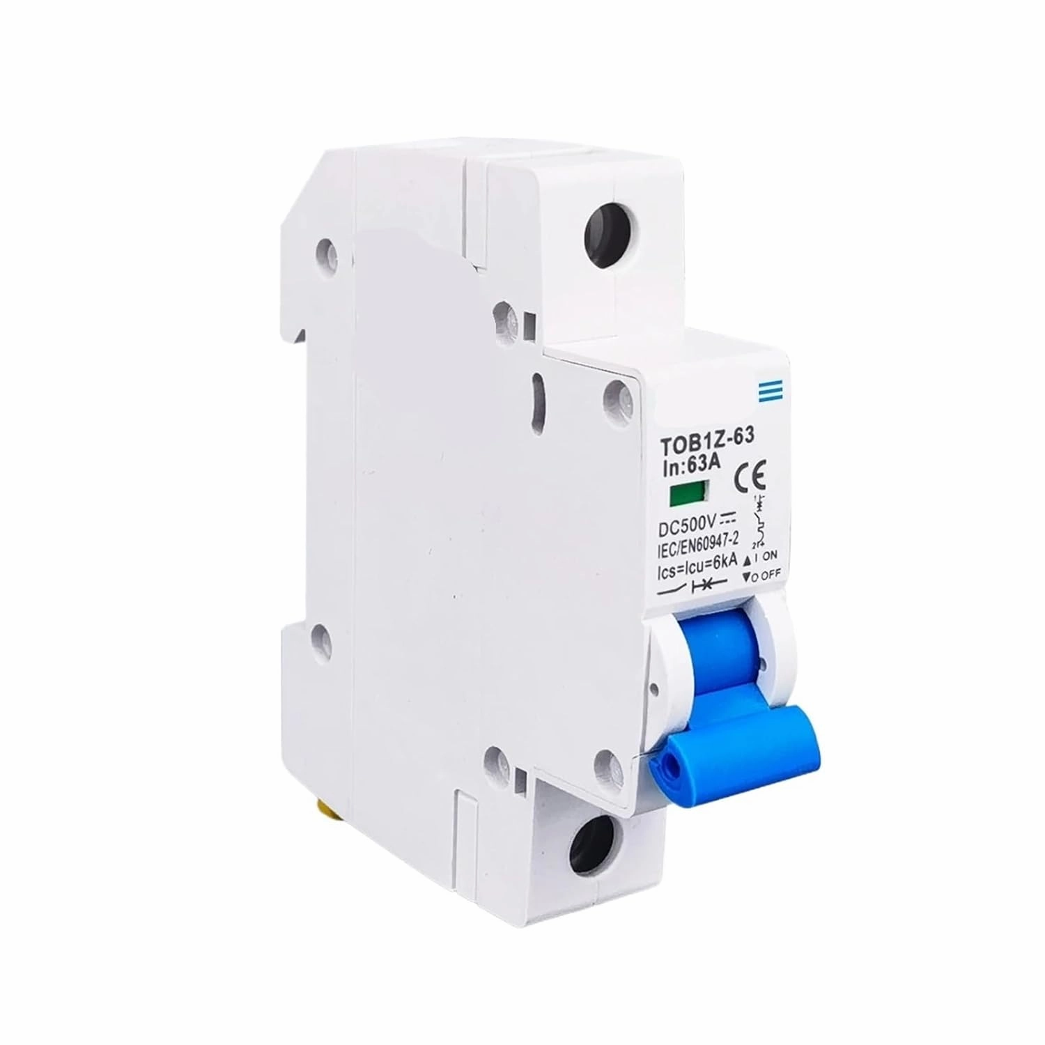 DC MCB 6KA 1P 500V Mini Circuit Breaker 3A 6A 10A 16A 20A 25A 32A 40A 50A 63A Y Connection(32A)