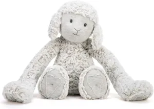 DEMDACO Heartful Hugs Lamb White 17.5 Inch Weighted Childrens Plush Stuffed Animal