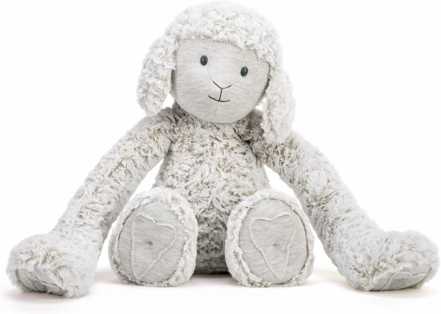 DEMDACO Heartful Hugs Lamb White 17.5 Inch Weighted Childrens Plush Stuffed Animal
