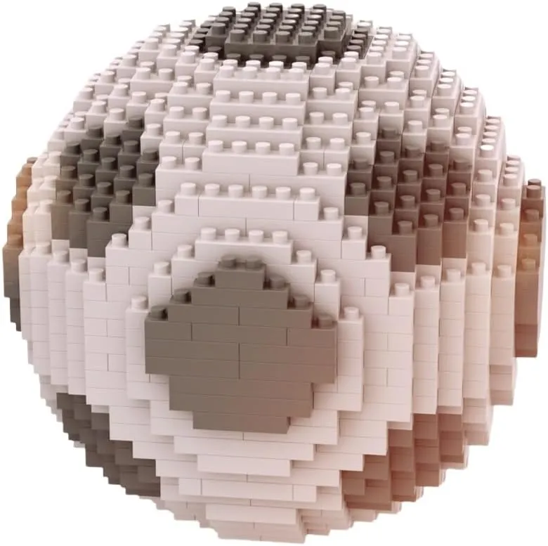 Desk Decor - Mini Football Sports Classical Ball Model Soccer Building Assemble Toy Kit with 900  Micro Mini Blocks - Great Gift for Active Adults' Leisure Moments
