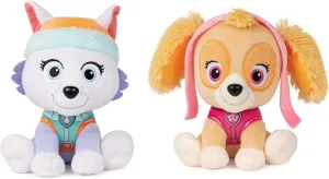 DHE Gund Paw Patrol Plush Bundle of 2, 6 inch Skye in Aviator Pilot Uniform and Everest in Snow Rescue Uniform, 6056507, 6056510