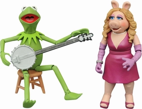 Diamond Select Toys The Muppets Best of Series 1: Kermit & Miss Piggy Action Figure Two-Pack, Multicolor