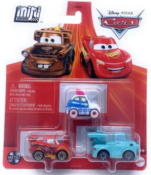 Disney Cars Mini Racers 3-Pack (Suki, Dragon Lightning McQueen, Tokyo Mater)