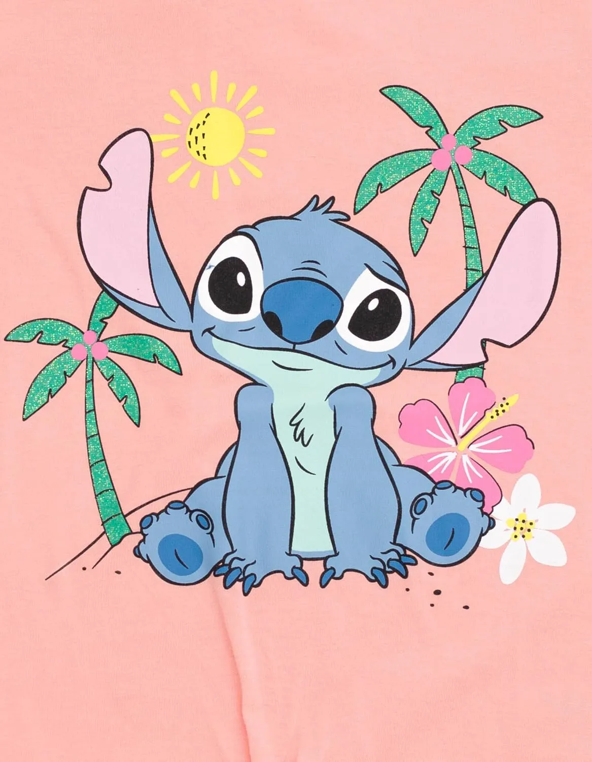 Disney Floral T-Shirt and Chambray Shorts Outfit Set Infant to Big Kid Sizes (12 Months - 14-16)