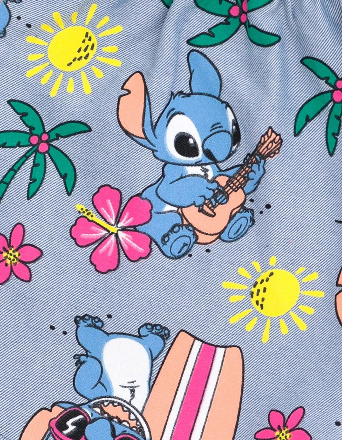 Disney Floral T-Shirt and Chambray Shorts Outfit Set Infant to Big Kid Sizes (12 Months - 14-16)